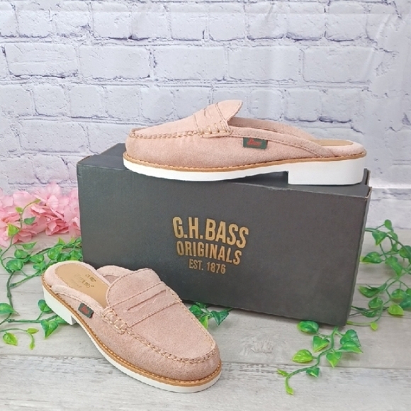G.H. Bass Suede Original Loafer Mule NIB - Picture 1 of 8